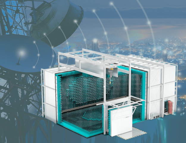 Testkamer voor antennestraling en microgolven