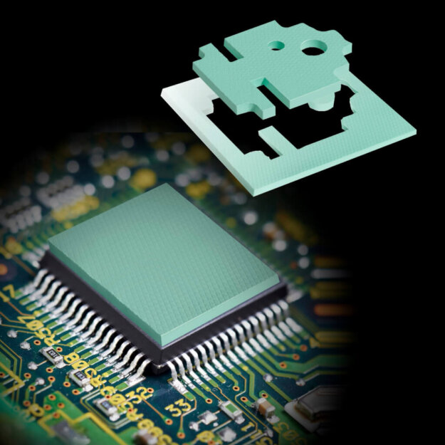 Close-up of computer circuit board.