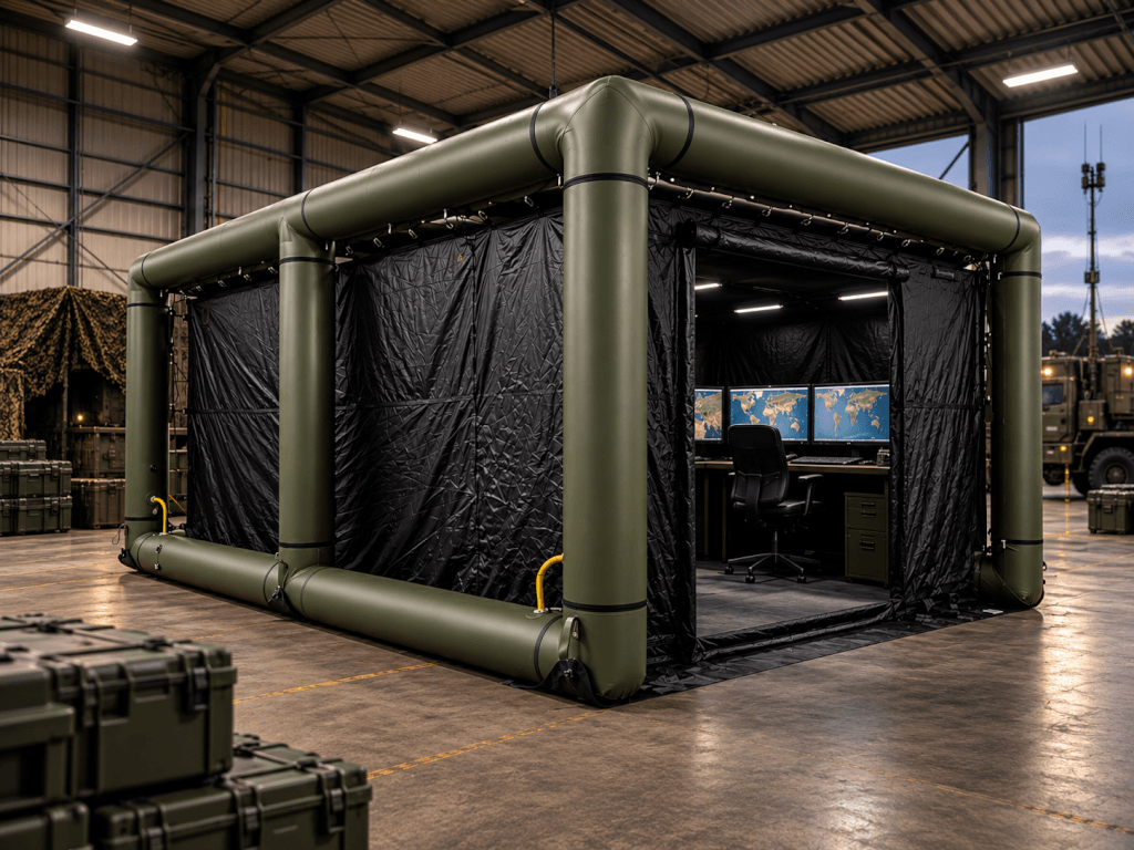 Mobiele commandopost met RF-afscherming voor veilige communicatie